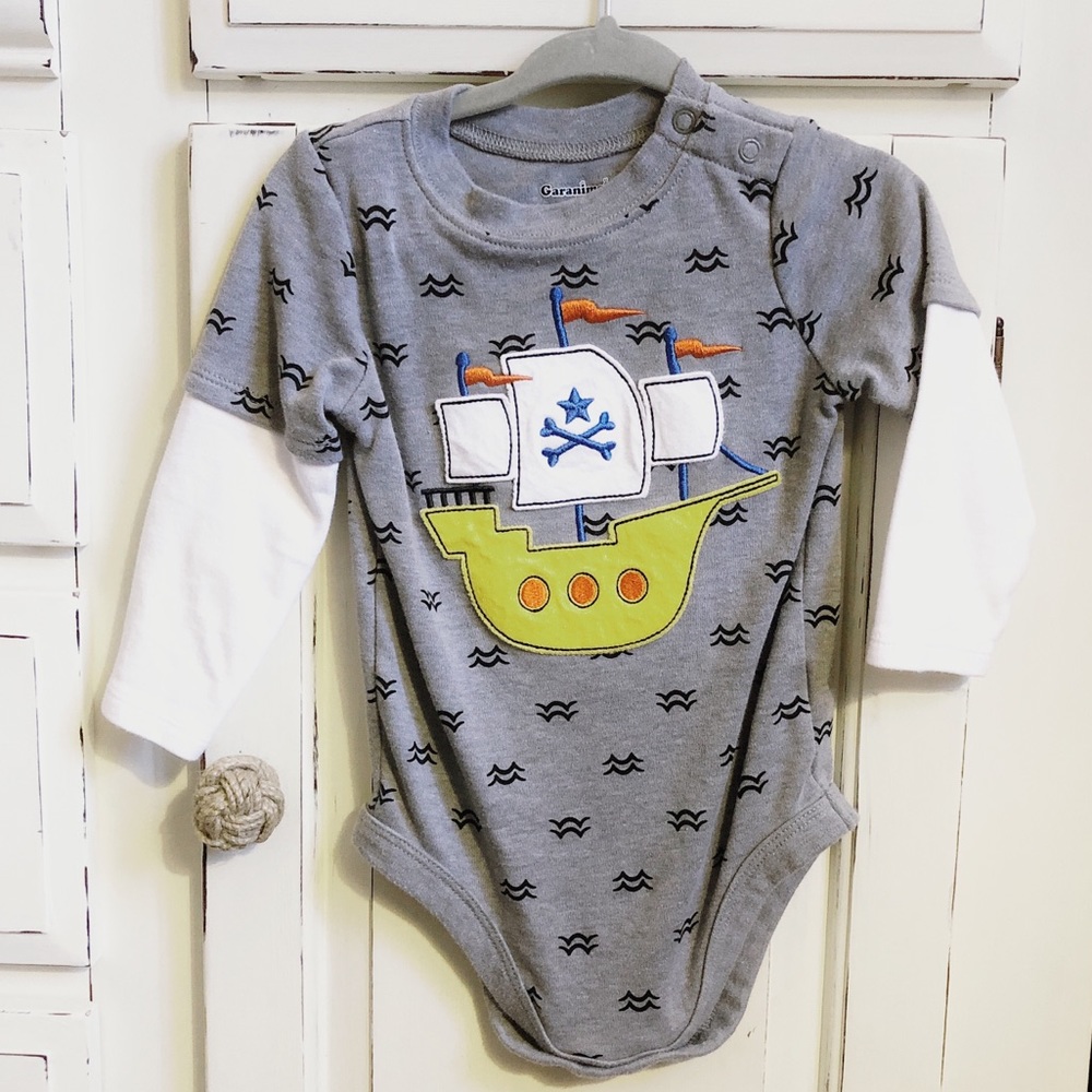 BMWOT long sleeve pirate ship onesie